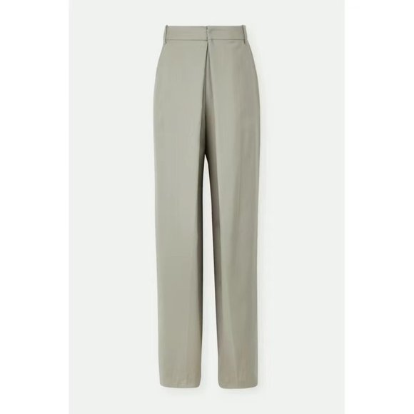 Low classic DEEP TUCK TROUSER - BEIGE KHAKI